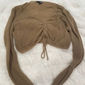 Knitted crop sweater